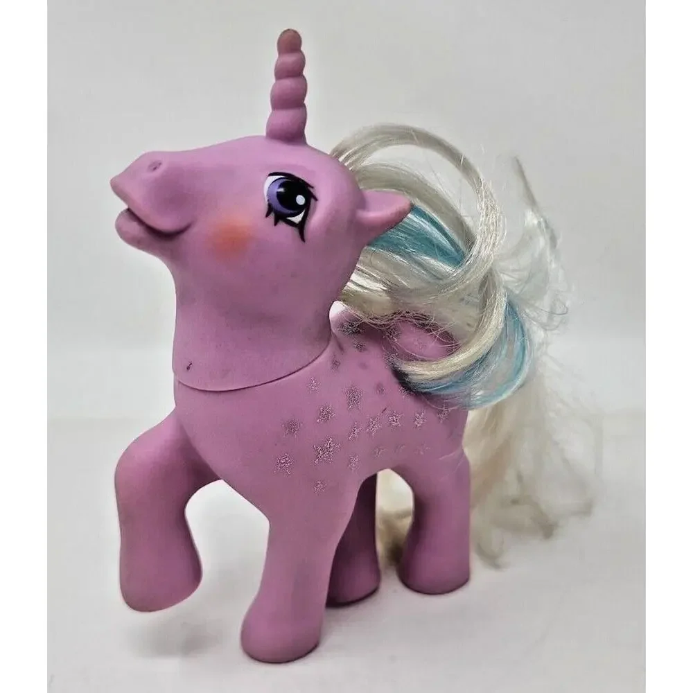 Vintage 1987 G1 My Little‎ Pony Milky Way Purple with Silver Stars U23